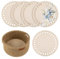 WUISOLQP 5 Stück Korbboden Aus Holz 10cm Gehäkelter Korbboden Zum Häkeln Kreis Blank Crochet Basket Holzbasis Naturholzkorbboden Korbboden Set für DIY Körbe Geldbörse Zubehör Taschenboden Häkeln