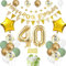 40. Geburtstag Deko Salbeigrüne, Luftballon 40. Geburtstag Frau Mann Geburtstagsdeko 40 Jahr, Ballon 40. Geburtstag, Zahl 40 Ballons Geburtstag Tortendeko, Ballon 40 Deko für 40 Jahre Geburtstagsdeko