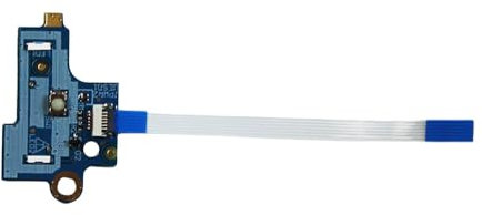 Power4Laptops Circuit imprimé Bouton d'alimentation de Rechange pour Ordinateur Portable avec câble Compatible avec HP Pavilion 15-dk0034ne