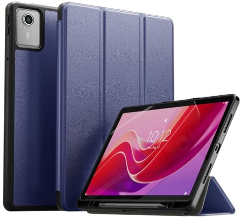 idudao per Lenovo Tab M11 Custodia Morbido in TPU Premium con Portapenna, Cover per Tablet M11 11 Pollici 2024 TB330FU, Blu Drak