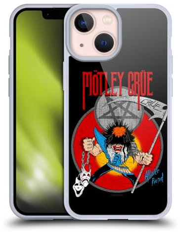Head Case Designs Offizielle Motley Crue Allister Schluessel Kunst Softgelhülle Kompatibel Mit Apple iPhone 13 Mini Und Kompatibel Mit Magsafe Zubehör