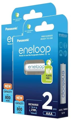 Eneloop Micro AAA 800mAh Ni-MH Rechargeable Batteries Pack of 2