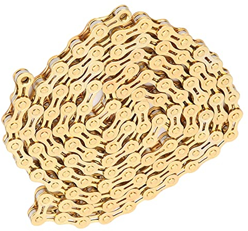 SUNGOOYUE 8-Gang-Mountainbike-Kette, Leichte 116L-Glieder, Halbhohle Schnellschalt-Fahrradkette für Mountainbike, Rennrad