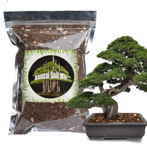 Bonsai-Erde-Mischung Fertig zum Gebrauch 1L, hochwertige, schnell entwässernde, organische Allzweck-Blumenerde für alle Bonsai-Varianten