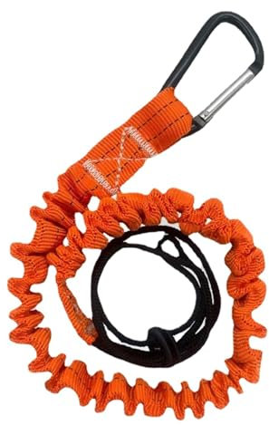 MLWSKERTY Umhängeband mit Sicherheitsseil und Karabiner und angepasstem Ende, Absturzsicherung