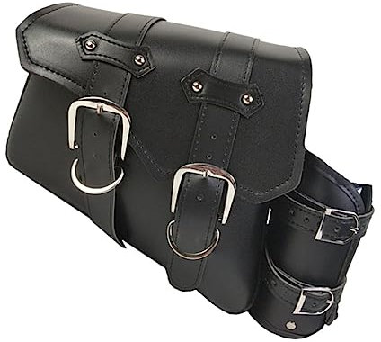 CORHAD Fahrradschloss Tasche Sattel Schwarze Pu Leder Satteltasche Leicht und Verschleißfest für Faltrad und Motorrad für Wandern und Sport