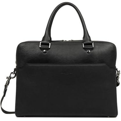 LANCASTER | Root - Porte documents Cuir de Vachette Végétal Noir