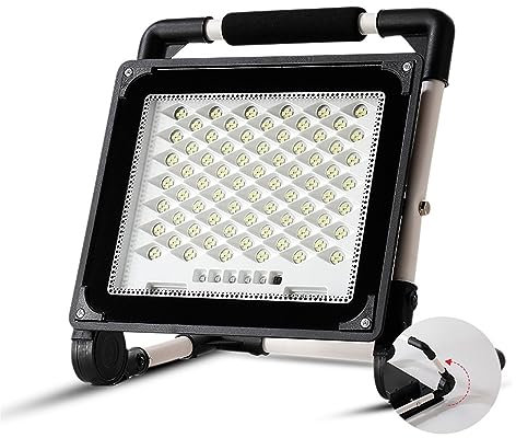MEIVIYA Projecteur LED extérieur 100/200/300/400W Projecteur Extérieur Portable LED Réflecteur Projecteur Rechargeable Projecteur Projecteur Lampe De Construction(400w)