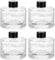 sourcing map 4pcs 200ml/6.8oz Empty Glass Diffuser Bottle 3.2 x 3.3 Refillable Fragrance Accessories Aromatherapy Jar Container for Replacement Reed Diffuser DIY Home Bathroom Transparent