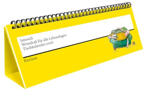 Wondrak für alle Lebenslagen. Tischkalender 2026: Mit Zitaten und Illustrationen von Janosch – Praktischer Tischkalender mit Spiralbindung für alle Fans von Janosch und Wondrak