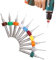 20 mini brocas de 0,1 mm a 1 mm, micro brocas helicoidales PCB, placa de impresión PCB, juego de brocas dremel para piedra áspera, joyas, troquelado, grabado (10 tamaños, colores mezclados)