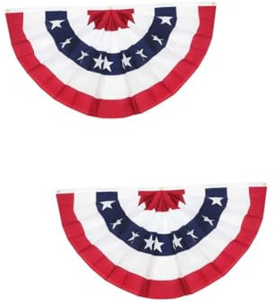 Yardwe 2 Stück Unabhängigkeitstag Fan Fahnenmast Flagge Wimpel Union Jack Flaggenstäbe Wimpel Flaggen Festival Gold Wimpel Dekoration Banner Patriotische Wimpel Patriotische Flagge