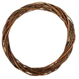 FloristryWarehouse Base de corona redonda tejida de sauce natural de 30 cm de diámetro exterior