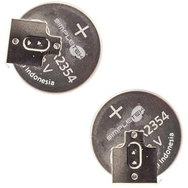 Simpletek - 2 pilas CR2354 de botón no recargables 3V pila con 3 conectores de soldadura angulares 180° (2 piezas)
