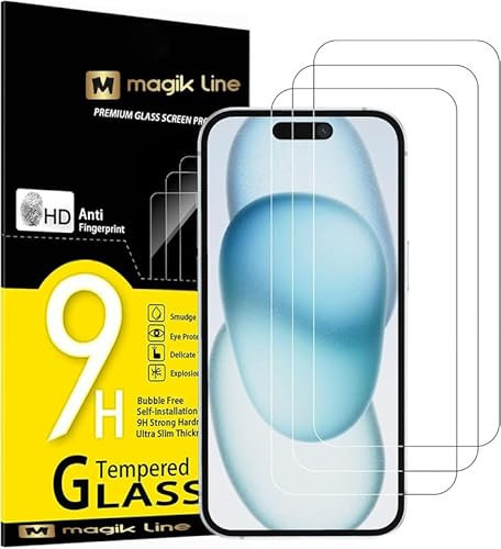 GENERICO 3 Stück Displayschutzfolie aus gehärtetem Glas für Huawei Mate 9, blasenfrei, Härtegrad 9H, 0,33 mm, ultra-transparent, sehr robust