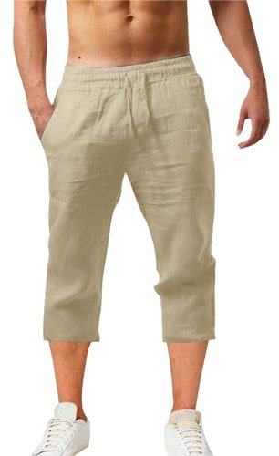 ZTFYKLIN Herren Hosen Sommer Herren Leinenhose Lang Sommer Set Schwarze Jogginghose Mode Stylisch 2024 Weiss Damen Leinen Hose Freizeithose Kurz Jeans Übergrößen Sporthose Extra Männer Trenchcoat