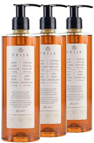 thehotelery.de Prija Flüssigseife mit Ginseng 380ml Flaschen, vitalisierend Seife, Wellness Spa Hotel Italien Luxus Hotelkosmetik italienische Handseife (3)