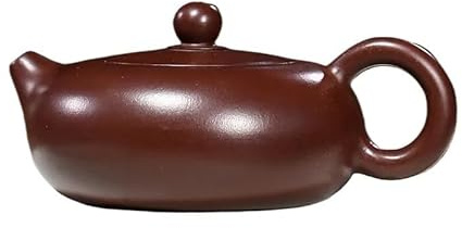 Gardeneea Teekanne 180 ml, antike lila Ton-Teekanne, handgefertigte Teekanne, Kaffeekanne, lila Zhu-Tonkessel, chinesisches Zisha-Teeservice, Teekanne mit Siebeinsatz