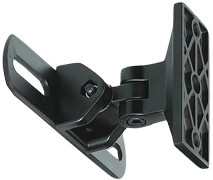 NAMOARLY Mount Stand Speaker Black Rotatable in Shelf Wall Zinc Alloy and with 90 Degree Horizontal Rotation, Practical Supporting to 30kg Weight Indoor Outdoor