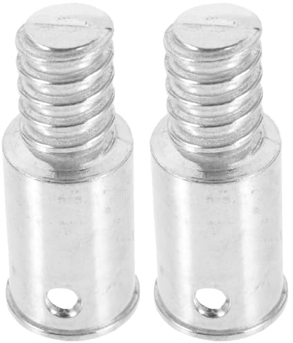 Toyvian 2Pcs Metal Screw in Broom Handle Threaded Tip, Stainless Steel Pole Adapter for Broom with Easy to Install Design, for Household Cleaning