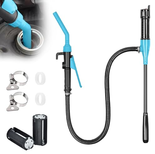 Hojalis Elektrische Transferpumpe, Benzinpumpe für Kanister, Batteriebetriebene Kraftstoffpumpe, Tragbare Elektrische ölpumpe,Kanisterpumpe 2,4 GPM für Benzin Diesel Kraftstoffe(Ohne Akku)