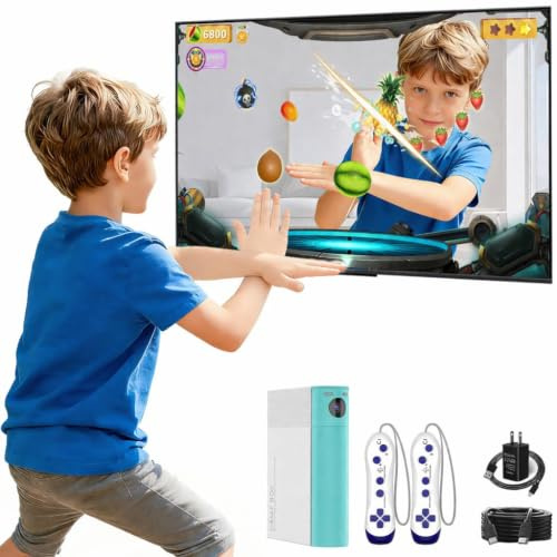AMEXI AR Motion Game Console for Kids: HDMI Plug and Play TV Video | Game System for Indoor Physical Play Interactive Family Fun Game Nights Parties Playtime - Great for Boys Girls 6-13+