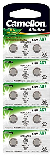 Camelion Uhrenbatterie AG7 ///; (395,399,SR927SW,SR57,LR926,LR57,195);10 Pack