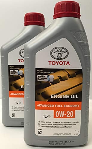 Toyota Original Synthetisches Motoröl 0W-20 Hybrid-Motoren, Packung 2 Liter