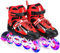 Rollers pour Enfants/Adolescents, à Taille réglable - roulis Avant Luminous - Rouge M (33-37)