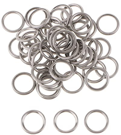 H HILABEE 50 STK. Ölablassschraube Aluminium Dichtungen Dichtringe, Innen Φ14mm