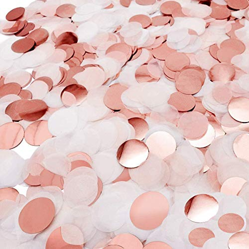 iZoeL Confettis Rose Gold Or Rose Décoration de Table pour la décoration de Table de fête d'Anniversaire Femme Fille Enfant (Rose Gold 60 g)
