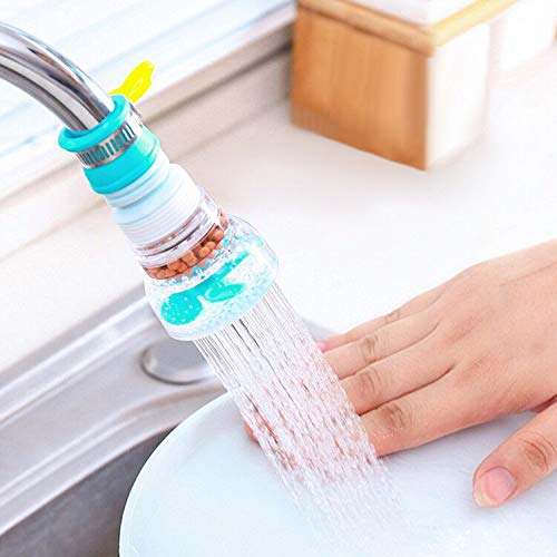 Wasserhahn Küche, 360° Drehbar Küchenarmatur, Spültischbatterie mit rheinwing Wasserhahn - Beschleuniger-Filter Geeignet für Spültischarmatur und mischbatterien für küche, Blau