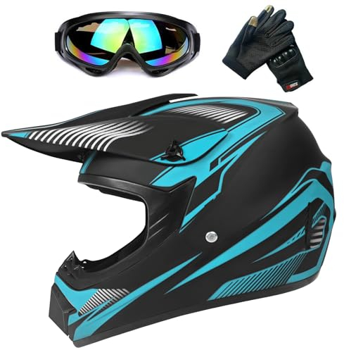 ZJRA Jugend Motorradhelme,Kinderfahrradreithelm,Junge Und Mädchen, Roller Ski ATV Helm,DOT/ECE-Zertifizierung,Geeignet Für Alle Jahreszeiten,1,M