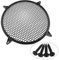 DGZZI - Copertura in rete di plastica per subwoofer, 30 cm, con 4 morsetti per griglia e 4 viti