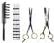 Original CombPal haarschneidekamm, Scherenschneider über Kamm Haarschneidewerkzeug, haare schneiden hilfe Haarschneideset, Barber Haircutting Comb Set (Vorteilspack schwarz)