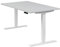 boho office® höhenverstellbarer Schreibtisch 140 x 80 cm - Elektrisch stufenlos, 2 Motoren, 3-Fach Teleskop, Memoryfunktion, inkl. Wireless Charger - Homedesk Weiß inkl. Tischplatte in Lichtgrau