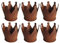 UNUS Krone Rost Ø6,5 cm im 6er Set