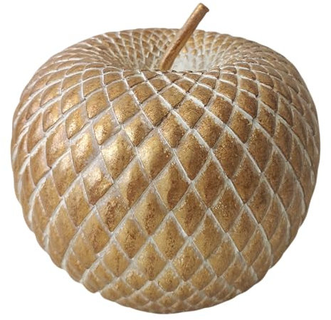 Generisch Deko Figur Apfel Gold Obst Frucht golden Apple Dekoobjekt Statue Skulptur 1