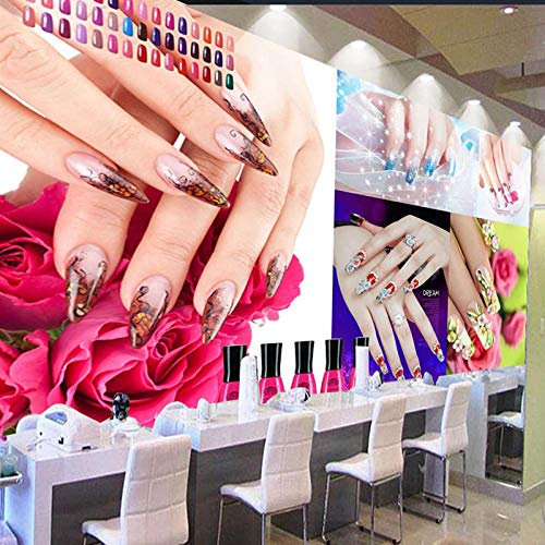 Custom 3D Wallpaper Modern Fashion Nails Beauty Salon Background Wall Murals Simple Creative Photo Wallpaper 3D Fresco 120Cm(W)×80Cm(H)