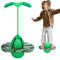 Pogo Ball mit Griffen Die Griffe sind verstellbar Ausgestattet mit Einer Luftpumpe Geeignet für Kinder und Erwachsene Zum Trainieren der Gleichgewichtsfähigkeit Maximale Belastbarkeit 100 kg (Grün)