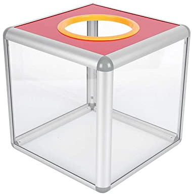 KAFENDA Acrylspendenbox, Wahlurne, empfohlene Box, transparente Aufbewahrungsbox 20 x 20 x 20 cm