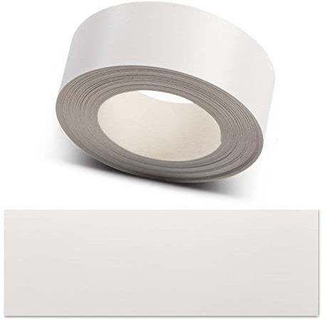 ben+camilla.com Kantenumleimer zum Aufbügeln | Weiß 45 mm x 50 m Rolle (matt glatt) | Premium Qualität für professionelle Ergebnisse | Kantenschutz