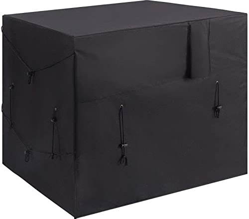 Pool-Wärmepumpenabdeckung, verdickt, schwarz, Oxford-Stoff, wasserdichte Poolausrüstungsabdeckung (101,6 x 86,4 x 78,7 cm)