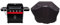 Char-Broil Gas2Coal 440 Hybrid Grill - 4 - Brenner Gas & Kohlegrill mit Seitenbrenner, Schwarz & 140766 - Universal Wetterschutzhaube für 3 & 4-Brenner-Gasgrill