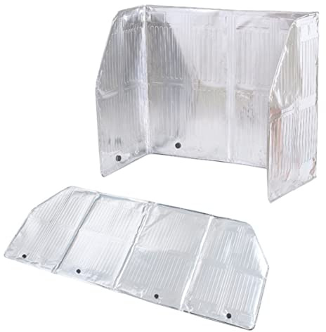 Luxshiny Kitchen Oil Guard Foil Board Aluminum Foil Gas Stove Splash Guard Oil Splatter Screen for Frying Non-Stick Heat Shield to Help Keep Wall Counter and Floor Clean