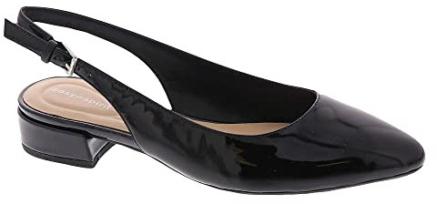 Easy Spirit Décolleté Cassius Slingback Donna, Pelle verniciata nera., 6 Narrow