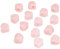 mookaitedecor 12pcs 14mm Heart Shaped Rose Quartz Large Hole Crystal Beads for Jewellery Making, Loose Love Heart Shape Healing Crystal Stone Beads for Crafting European Bracelet Macrame DIY Projects