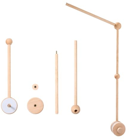 Baby Mobile Halterung Holz für Babybett,Mobile Halterung Wickeltisch,Babybett Klingelhalterung,Mobiles Gestänge für Babybett,für Aufhängung Windspiele Bettglocke