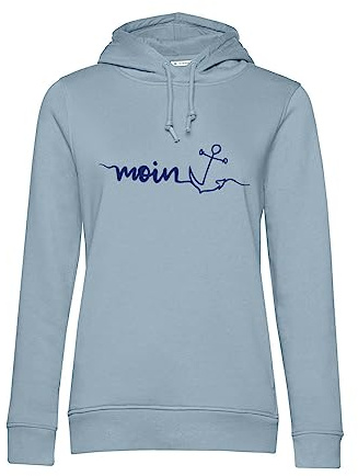 tomBrook Damen Hoodie mit Moin-Anker-Print - Weicher Kapuzenpullover mit seitlichen Eingrifftaschen