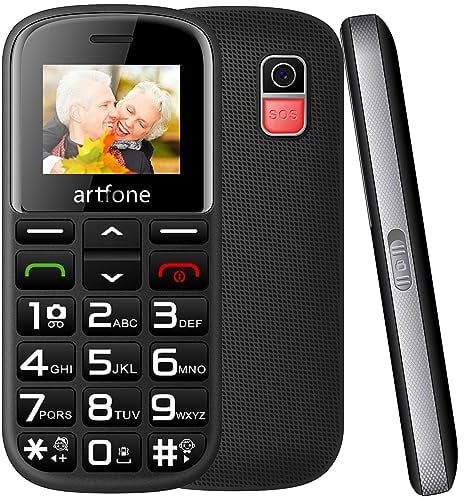 Retoo Seniorenhandy Mobiltelefon mit großen Tasten und ohne Vertrag, Senioren Handy Mit SOS Notruftaste, Einfache Bedienung Kamera 0.08 MP, Li-Ion 1400 mAh Akku für Senioren, Rentner